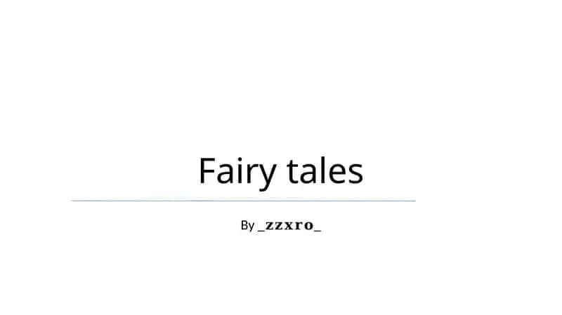 Fairy tales 1