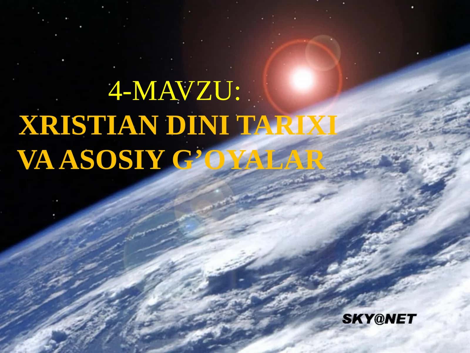XRISTIAN DINITARIXI VA ASOSIY G’OYALAR 1