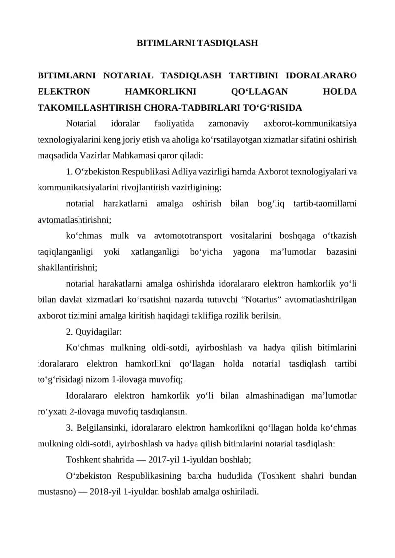 BITIMLARNI TASDIQLASH 1