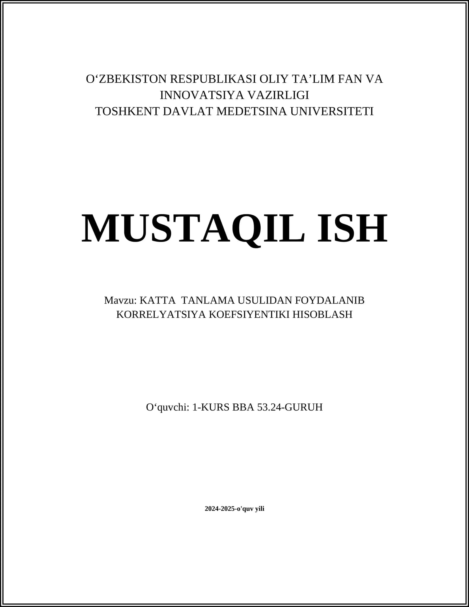 Katta Tanlama Usuli Asoslari 1