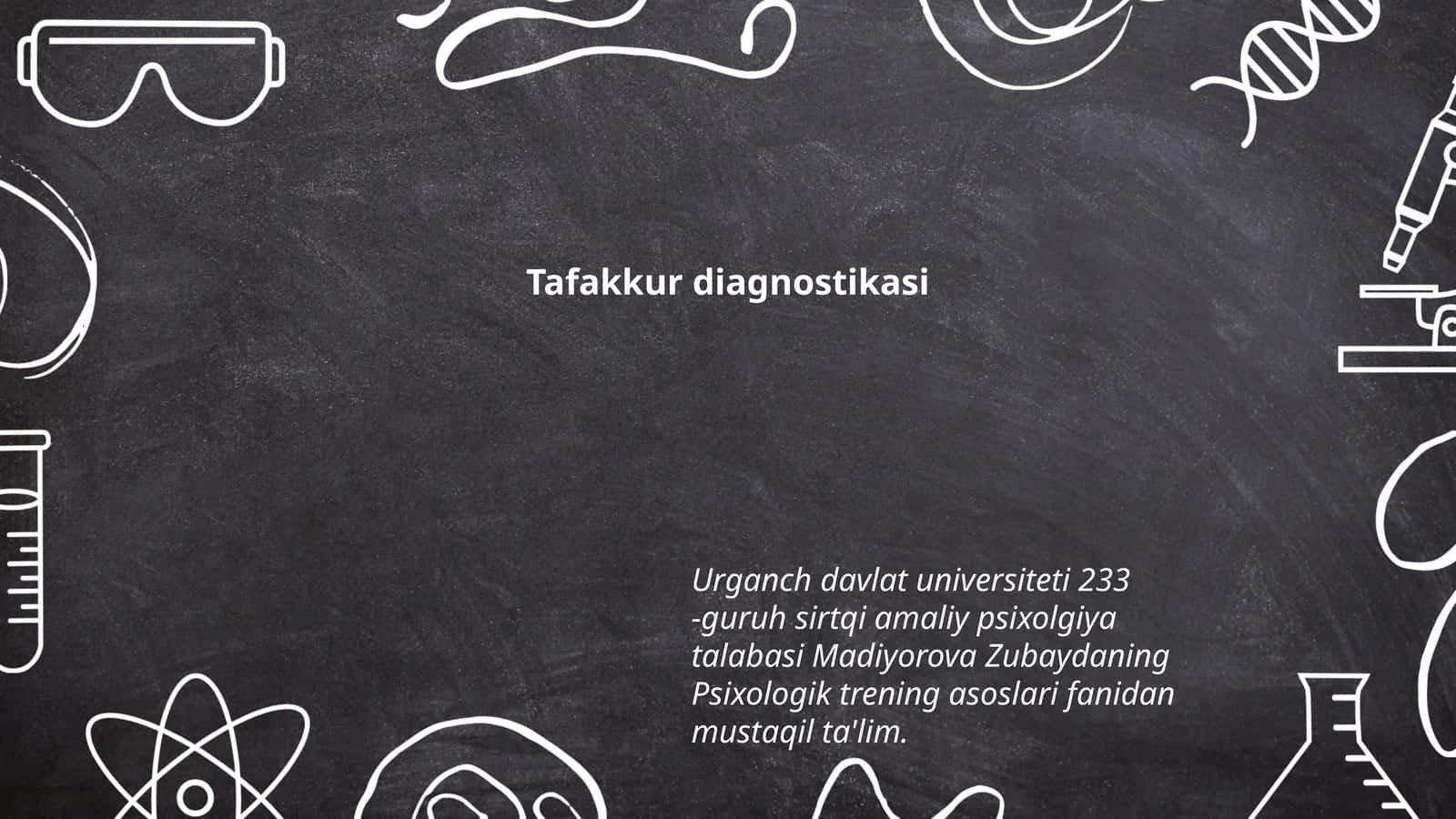 Tafakkur diagnostikasi 1