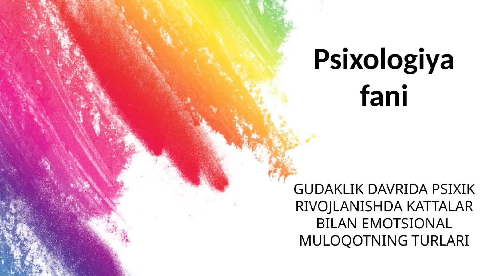 GUDAKLIK DAVRIDA PSIXIK RIVOJLANISHDA KATTALAR BILAN EMOTSIONAL MULOQOTNING TURLARI 1