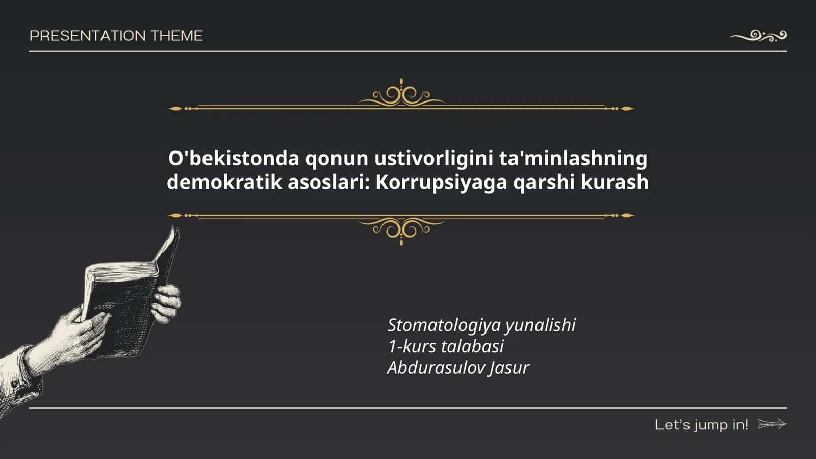 Stomatologiya yunalishi 1-kurs talabasi 1