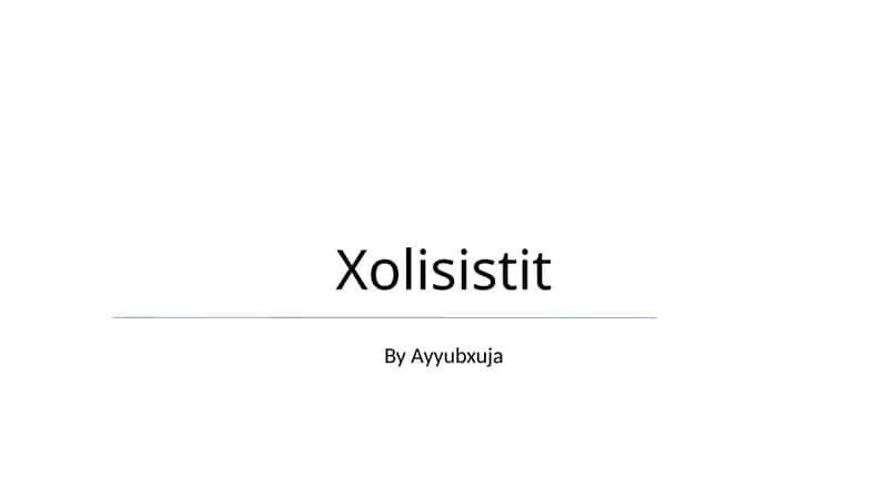 Xolisistit 1