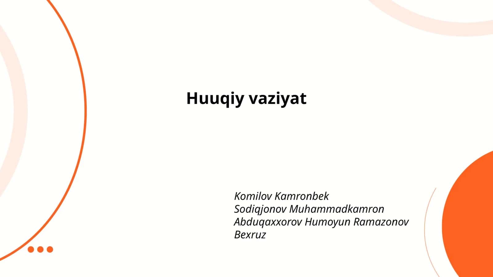 Huquqiy vaziyatning mohiyati va tushunchasi 1