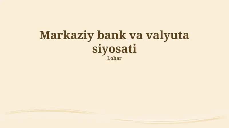 Pul-kredit siyosati vositalari 1