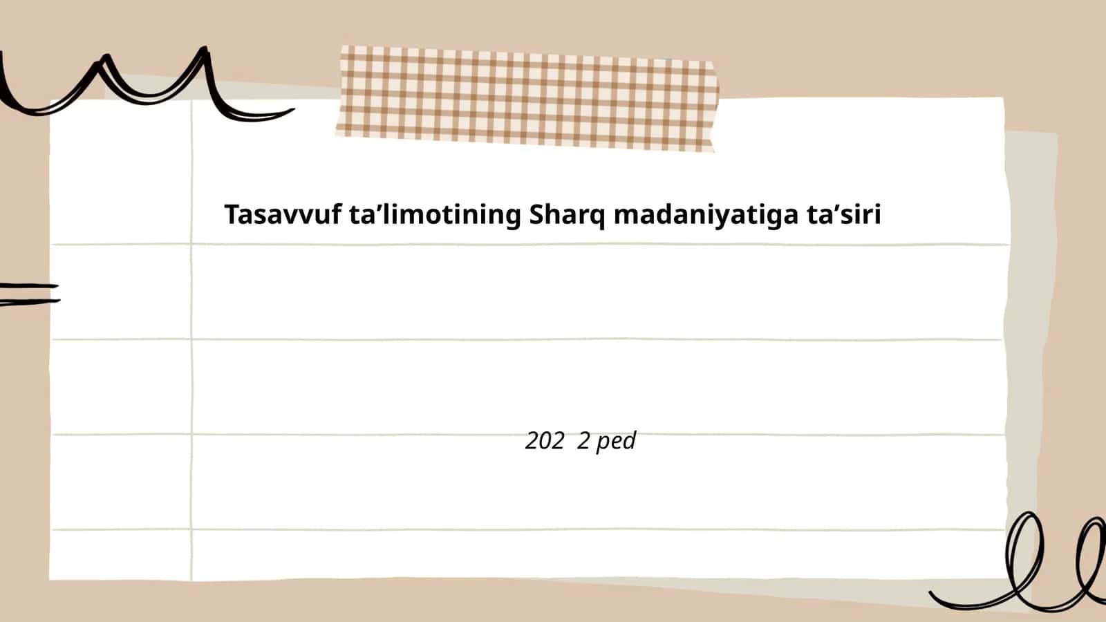 Tasavvuf taʼlimotining Sharq madaniyatiga taʼsiri 1