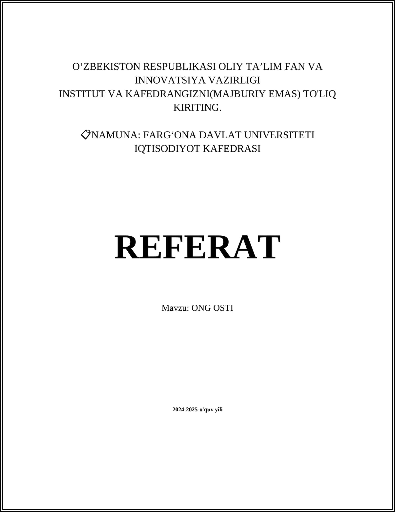 ONG OSTI 1