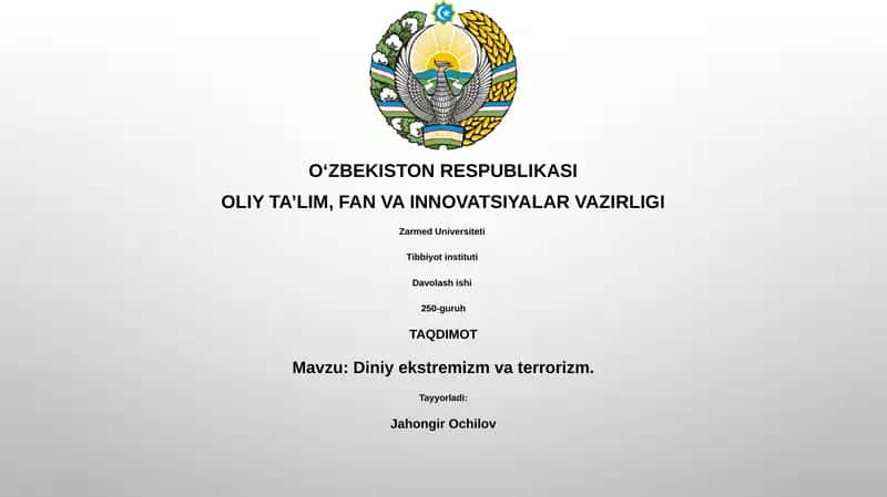 Diniy ekstremizm va terrorizm 1