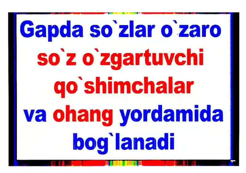 4-sinf Ona tili fanidan ko'rgazmalar to'plami