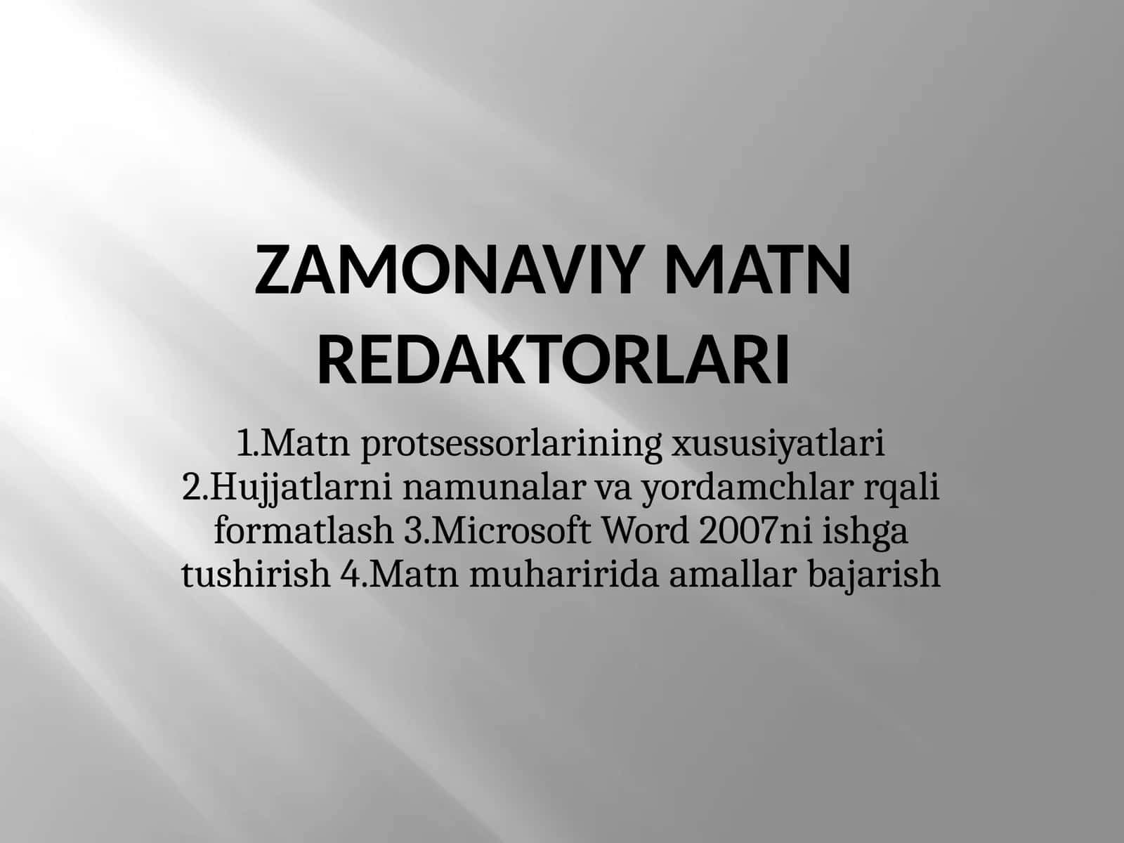 ZAMONAVIY MATN REDAKTORLARI 1