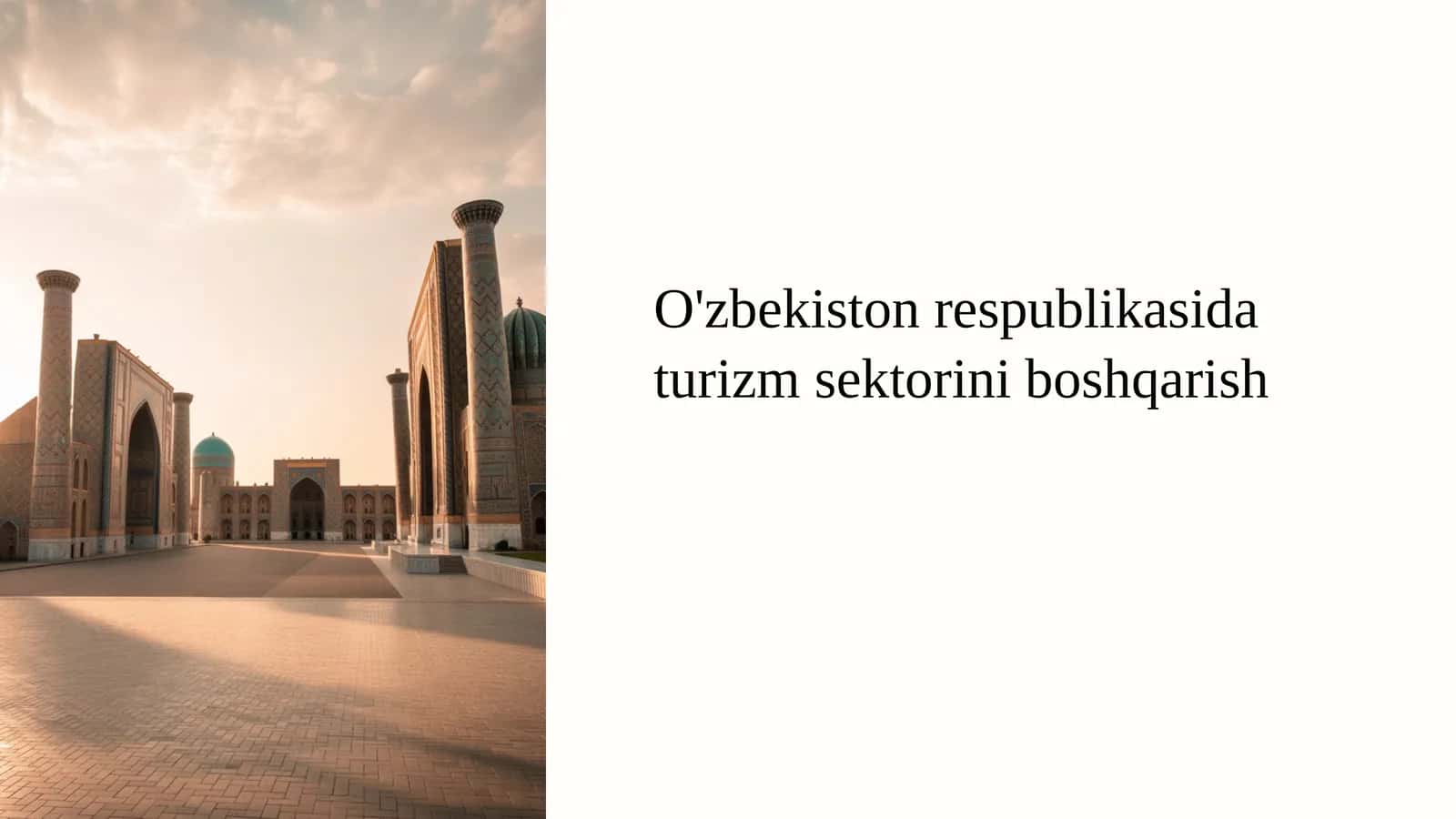 Turizm Sanoatining Jadal O'sishi 1