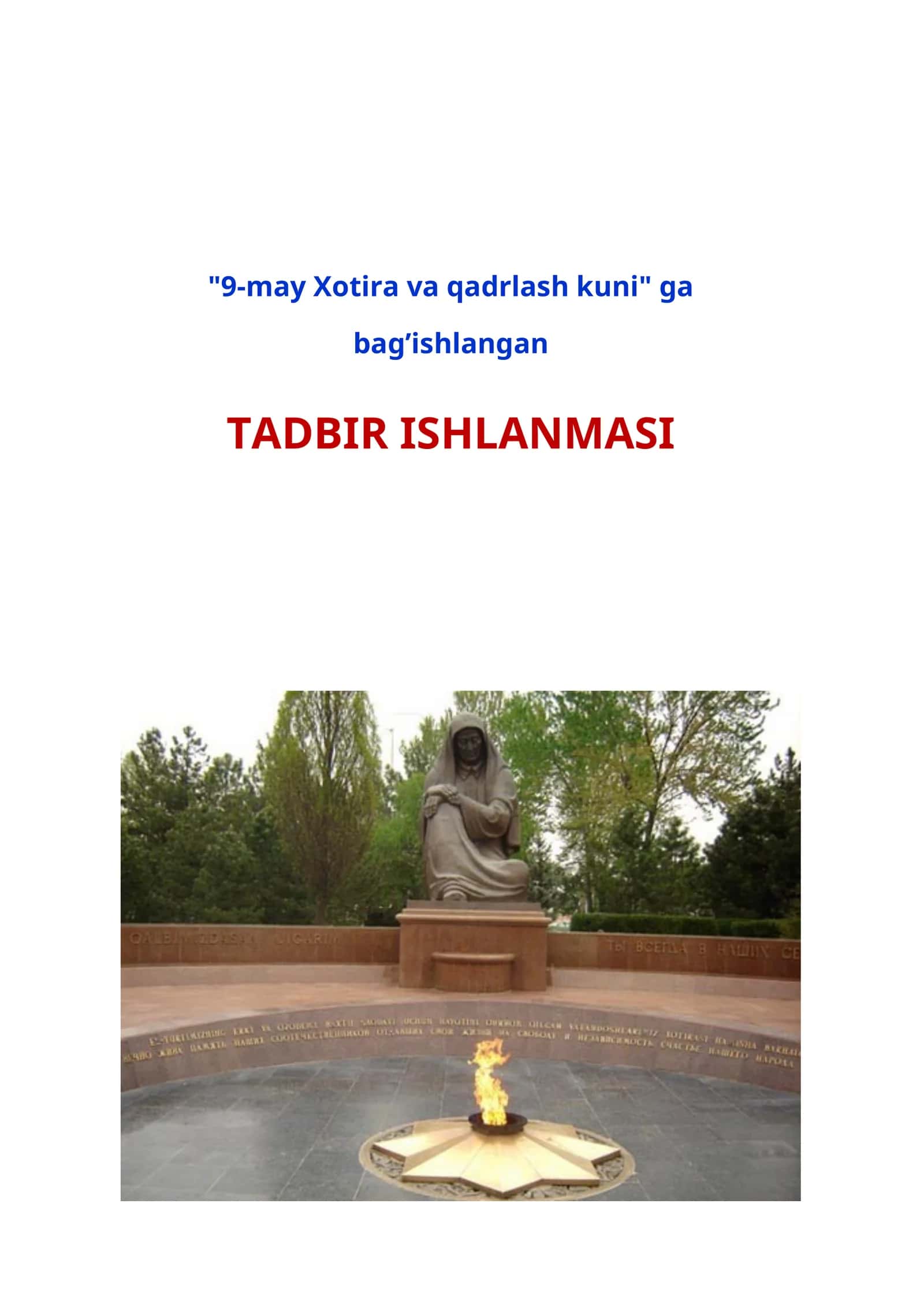 Xotira va qadrlash kuni 1
