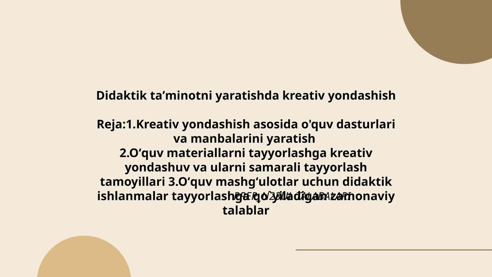 Didaktik taʼminotni yaratishda kreativ yondashish 1