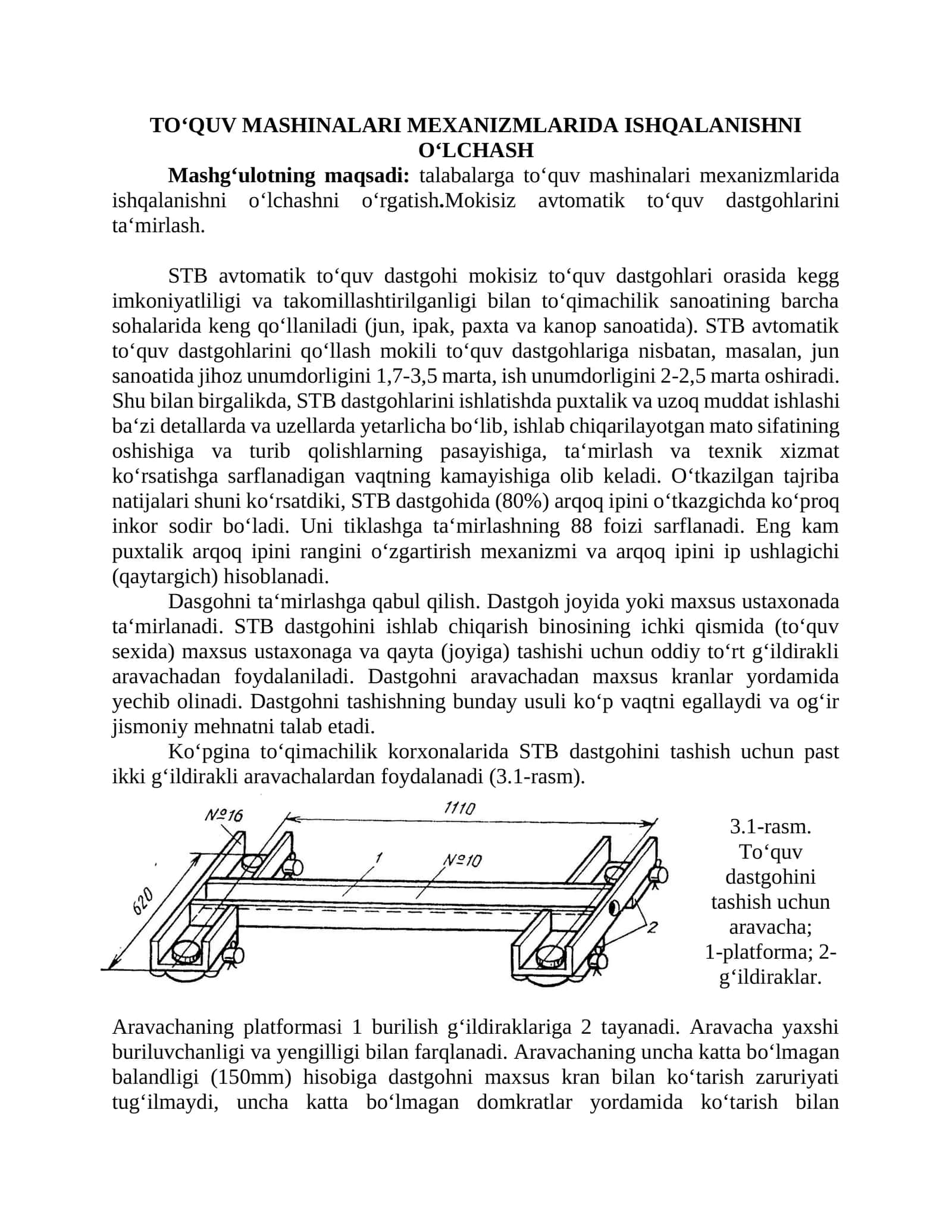 To‘quv mashinalari mexanizmlarida ishqalanishni o‘lchash 1