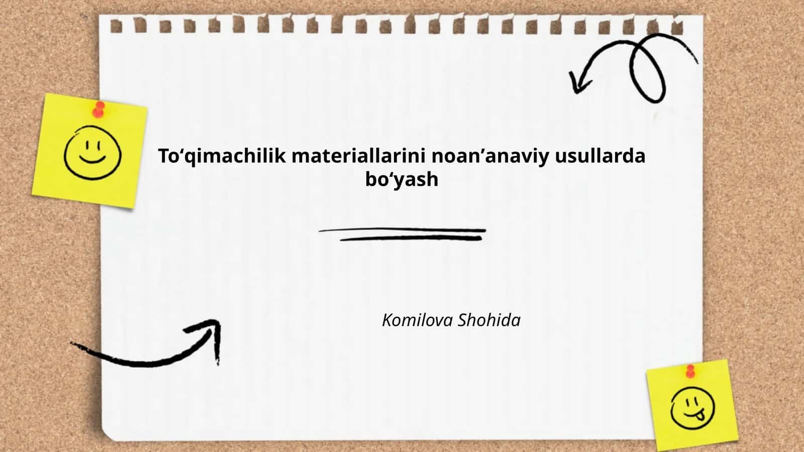Toʻqimachilik materiallarini ekologik boʻyoqlar bilan boʻyash 1