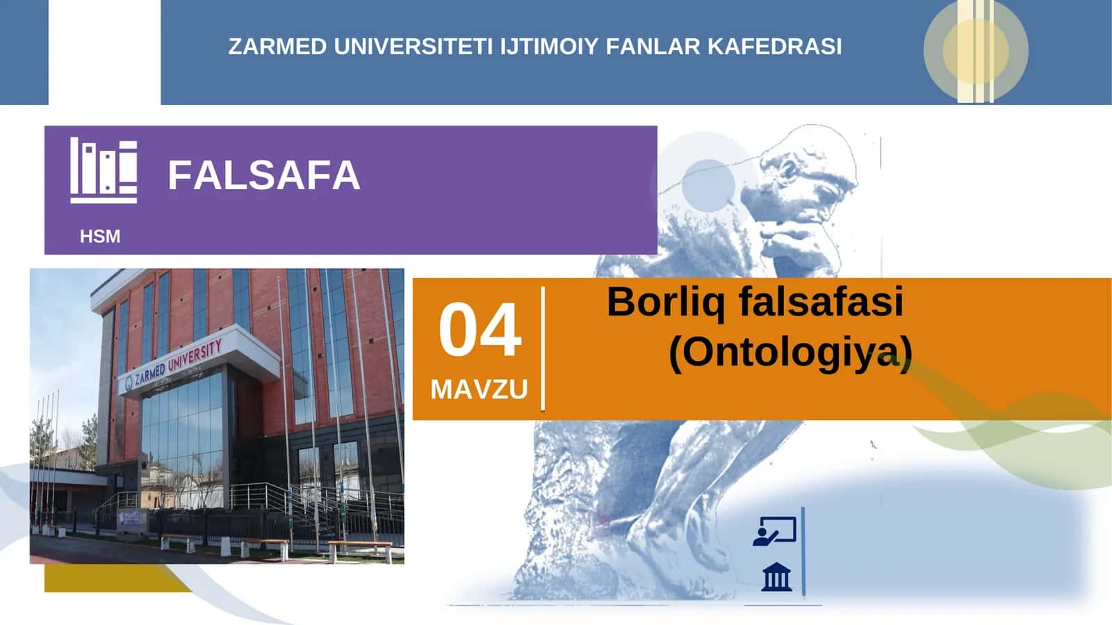 Borliq falsafasi (Ontologiya) 1