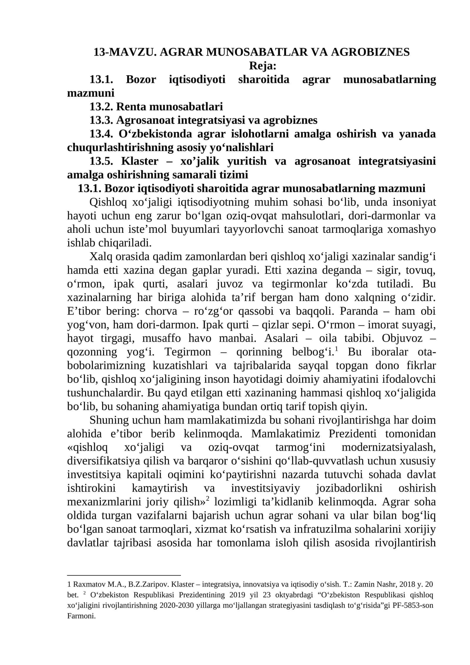 AGRAR MUNOSABATLAR VA AGROBIZNES 1