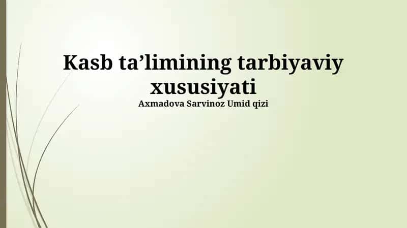 Axborot-kommunikatsiya texnologiyalaridan foydalanish 1