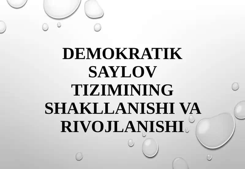 Demokratik Saylov Tizimi 1
