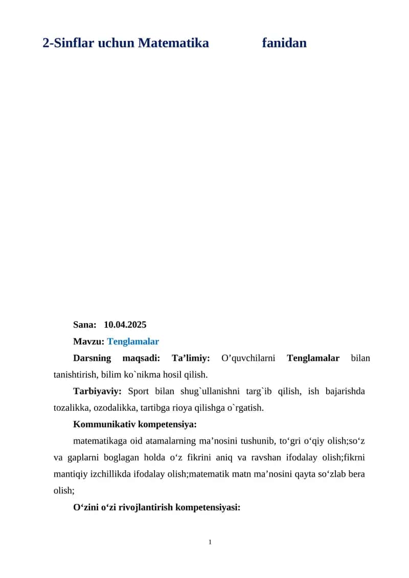 "Ilk qadam" davlat dasturi asosida maktabgacha ta'lim tashkilotlarida faoliyat markazlarida ta'lim 1