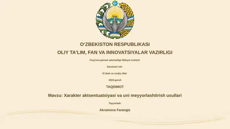 Xarakter aktsentuatsiyasi va uni meyyorlashtirish usullari 1
