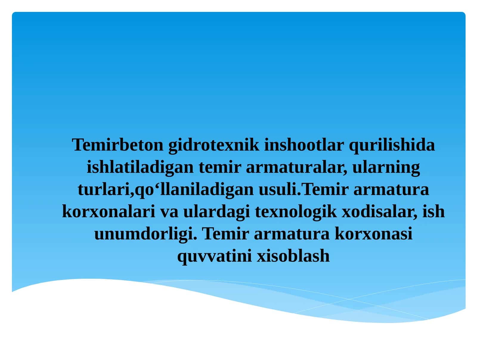 Temirbeton Gidrotexnik Inshootlar 1