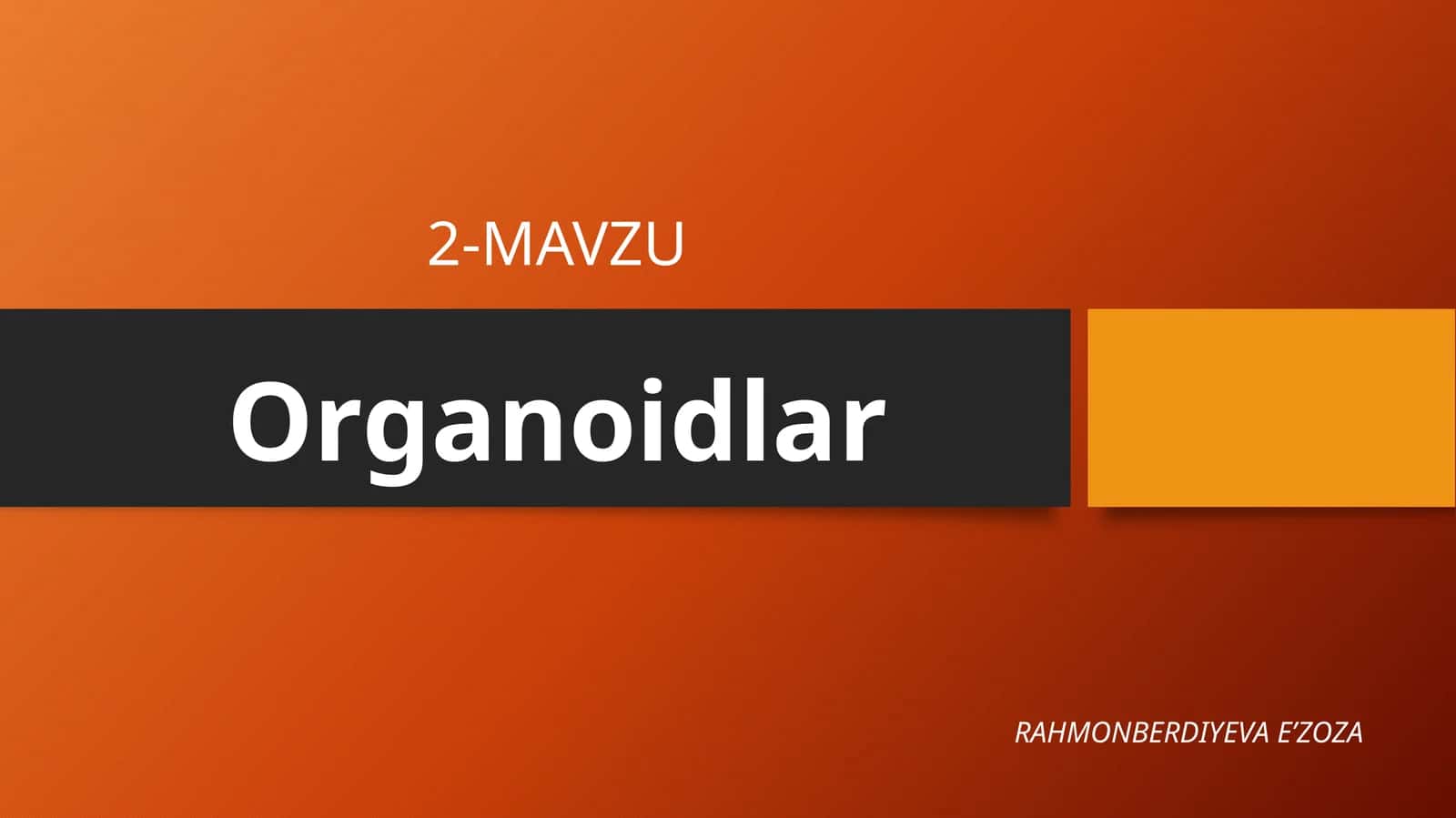 Organoidlar 1