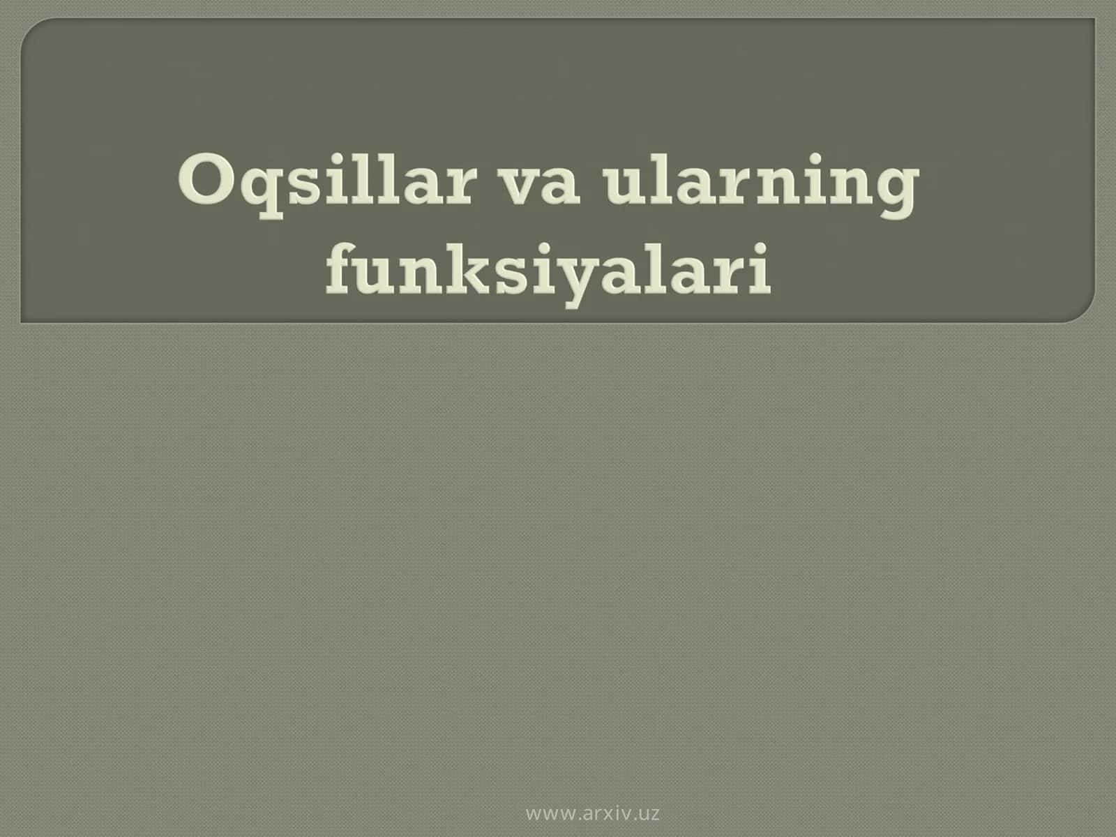 Oqsillar 1