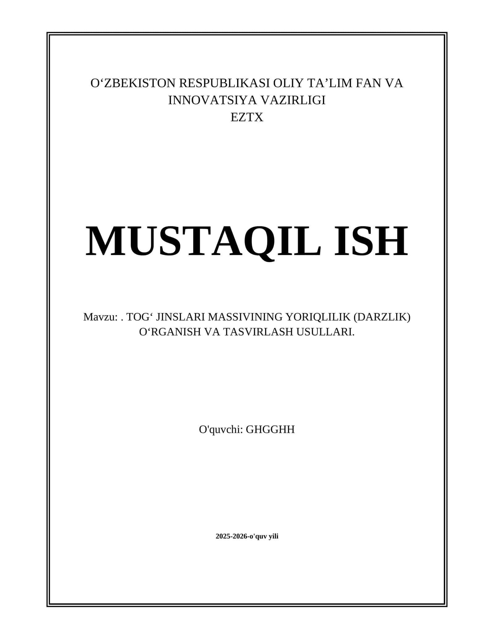 TOG‘ JINSLARI MASSIVINING YORIQLILIK (DARZLIK) О‘RGANISH VA TASVIRLASH USULLARI 1