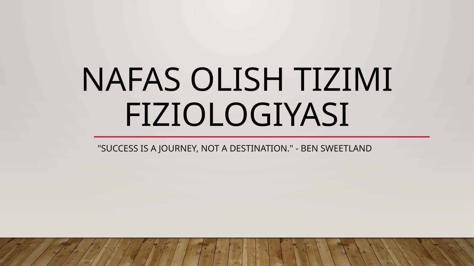 NAFAS OLISH TIZIMI FIZIOLOGIYASI 1