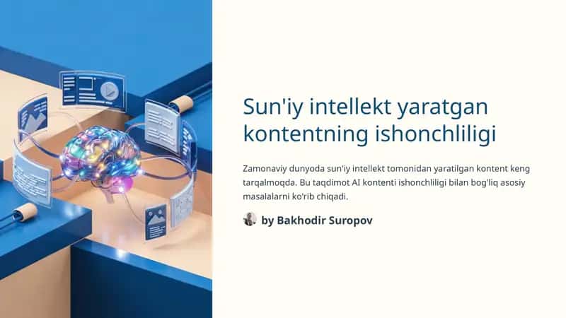 Sun'iy intellekt yaratgan kontentning ishonchliligi 1