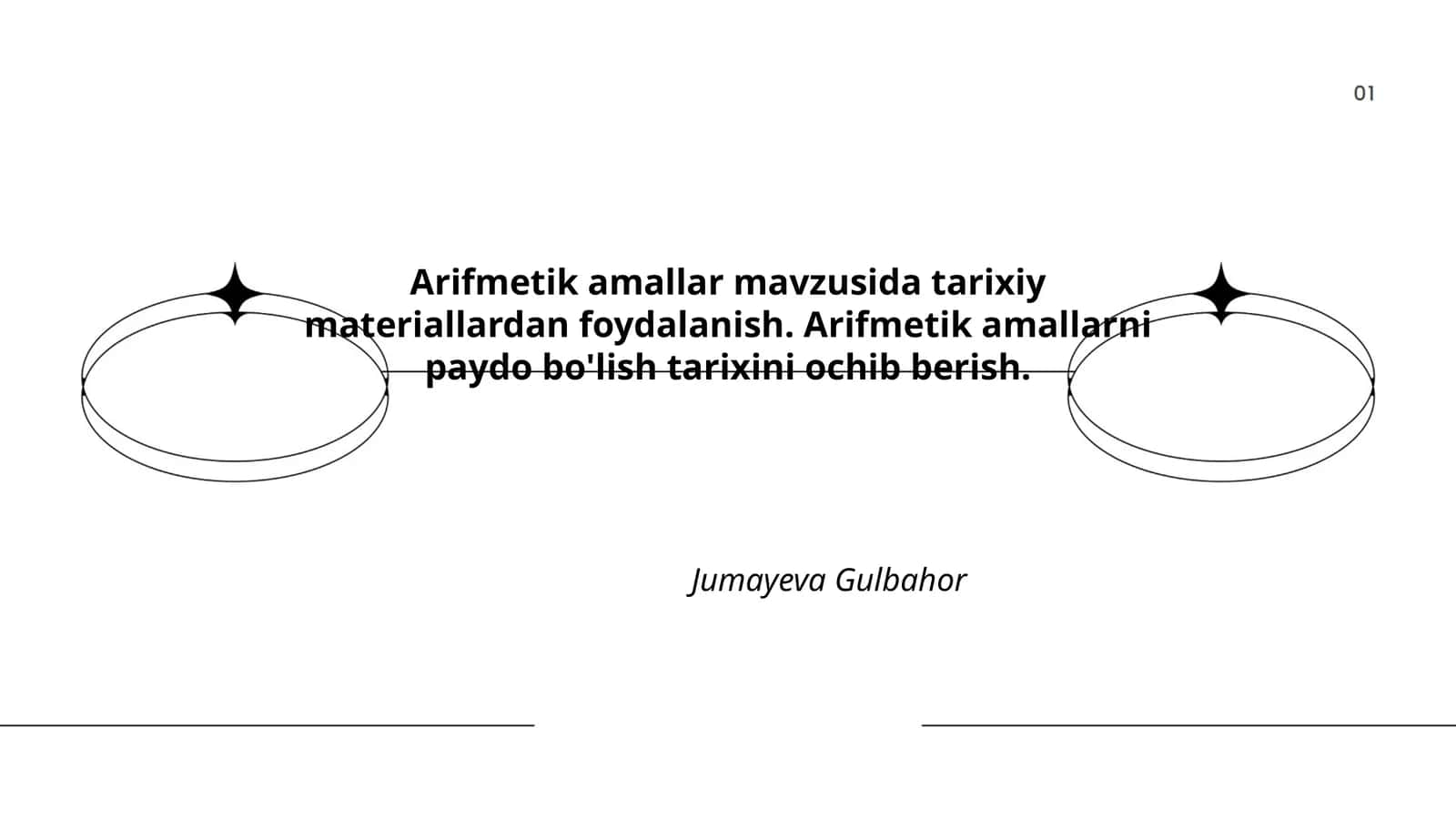 Arifmetik amallar mavzusida tarixiy materiallar 1
