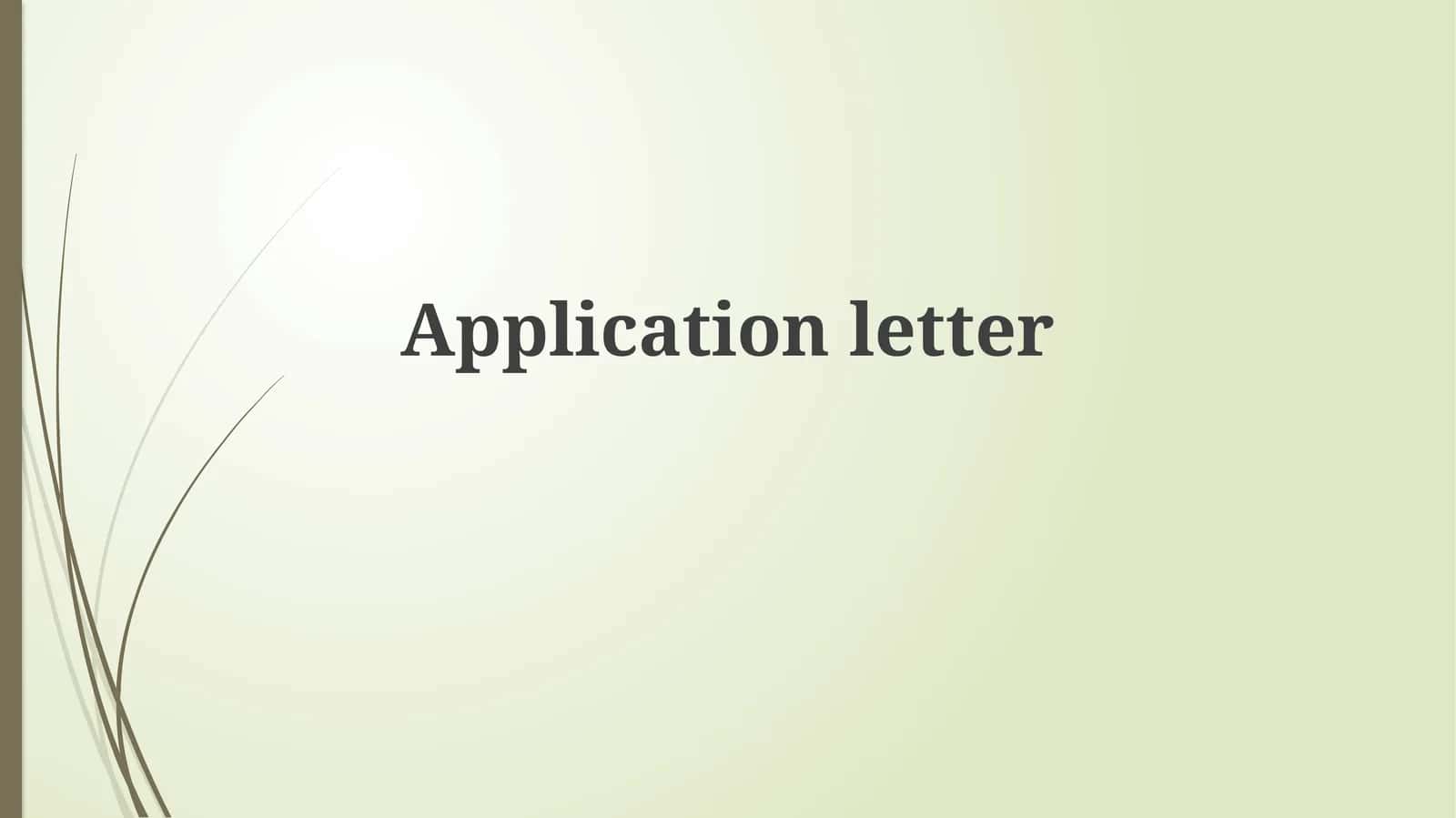Applicationletter 1