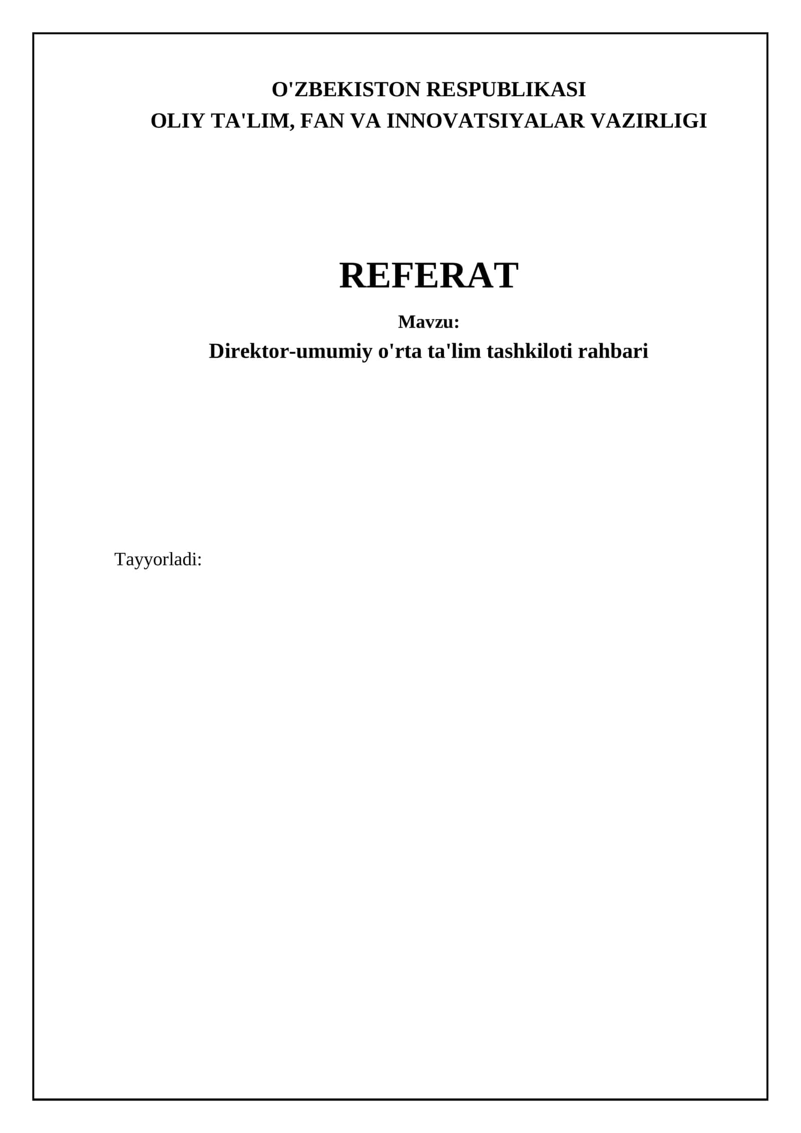Direktor-umumiy o'rta ta'lim tashkiloti rahbari 1