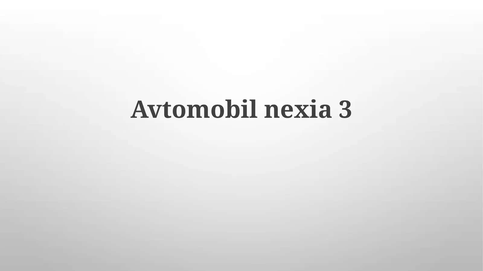 Nexia 3 1