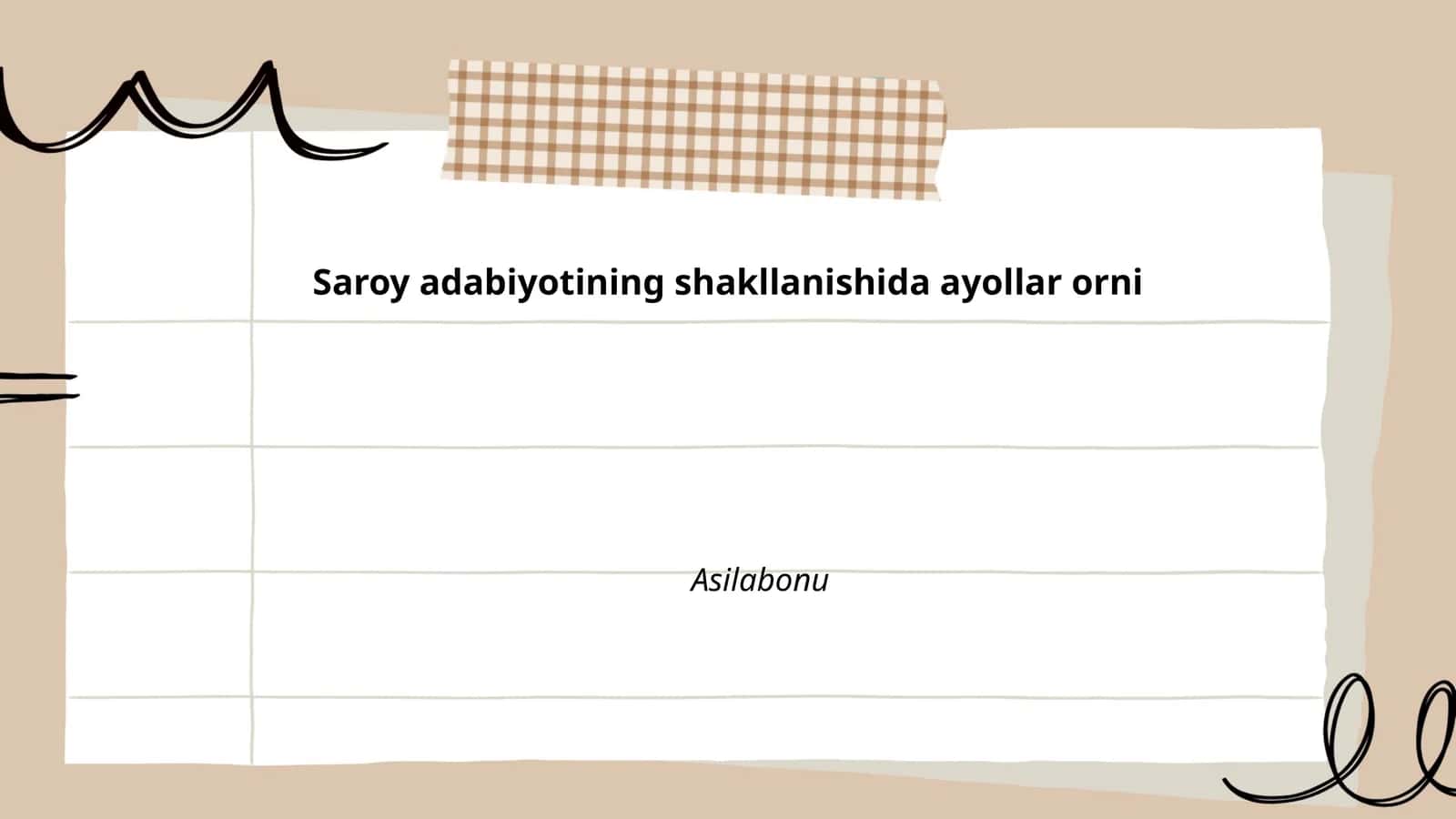 O'rta asr musulmon jamiyatida ayollar mavqei 1