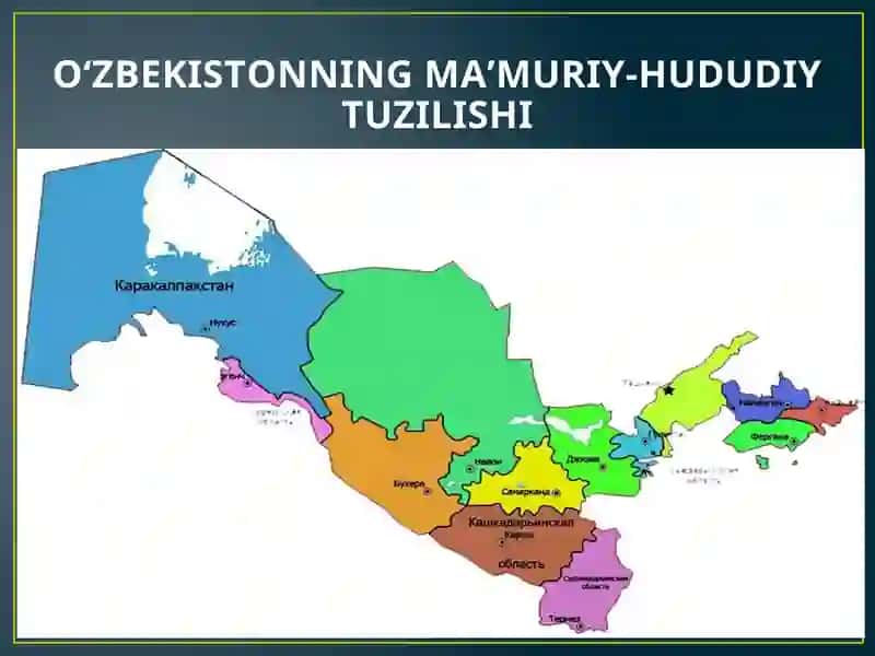 O'ZBEKISTONNING MА’MURIY-HUDUDIY TУZILISHI