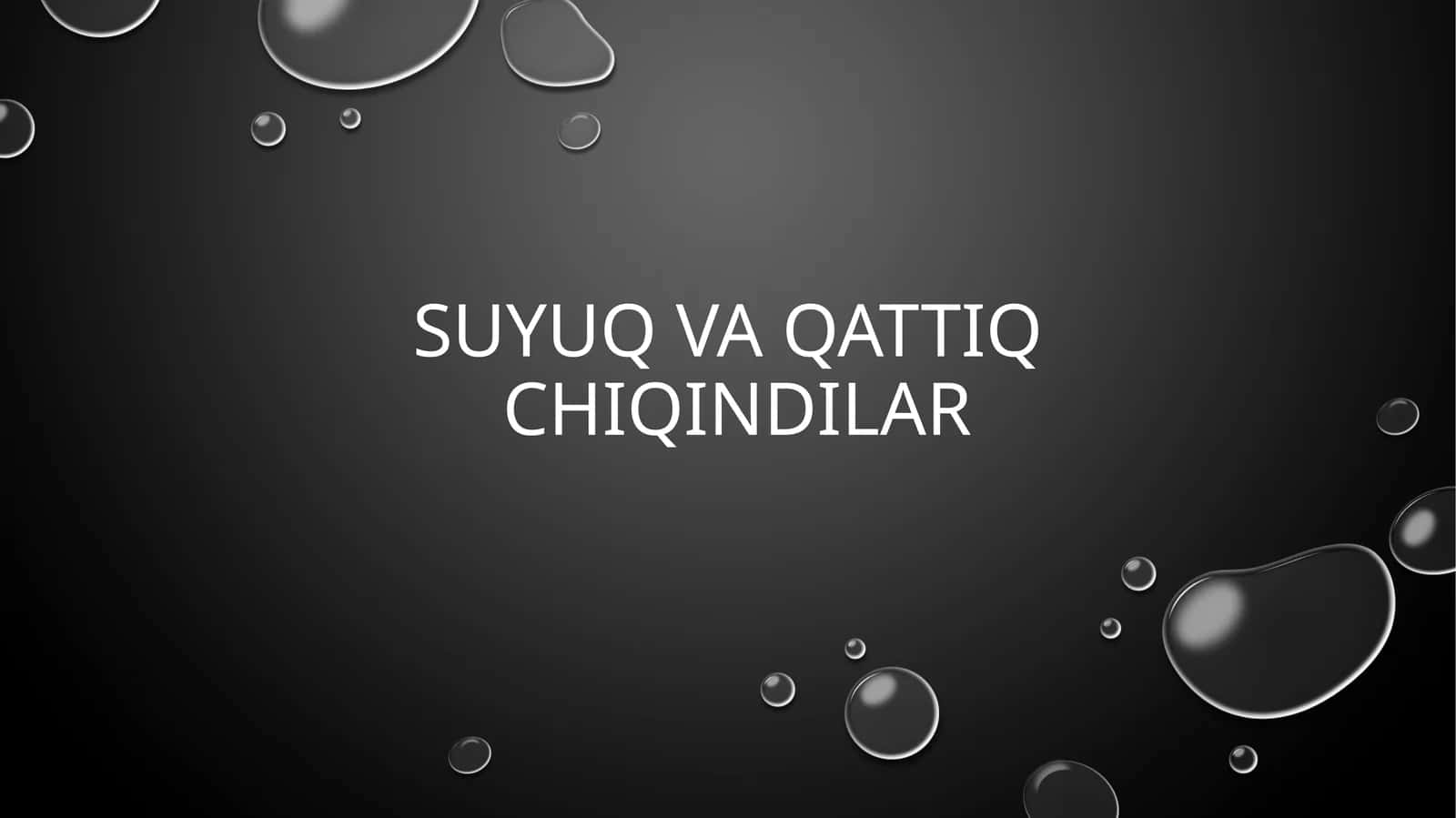 Chiqindilar 1