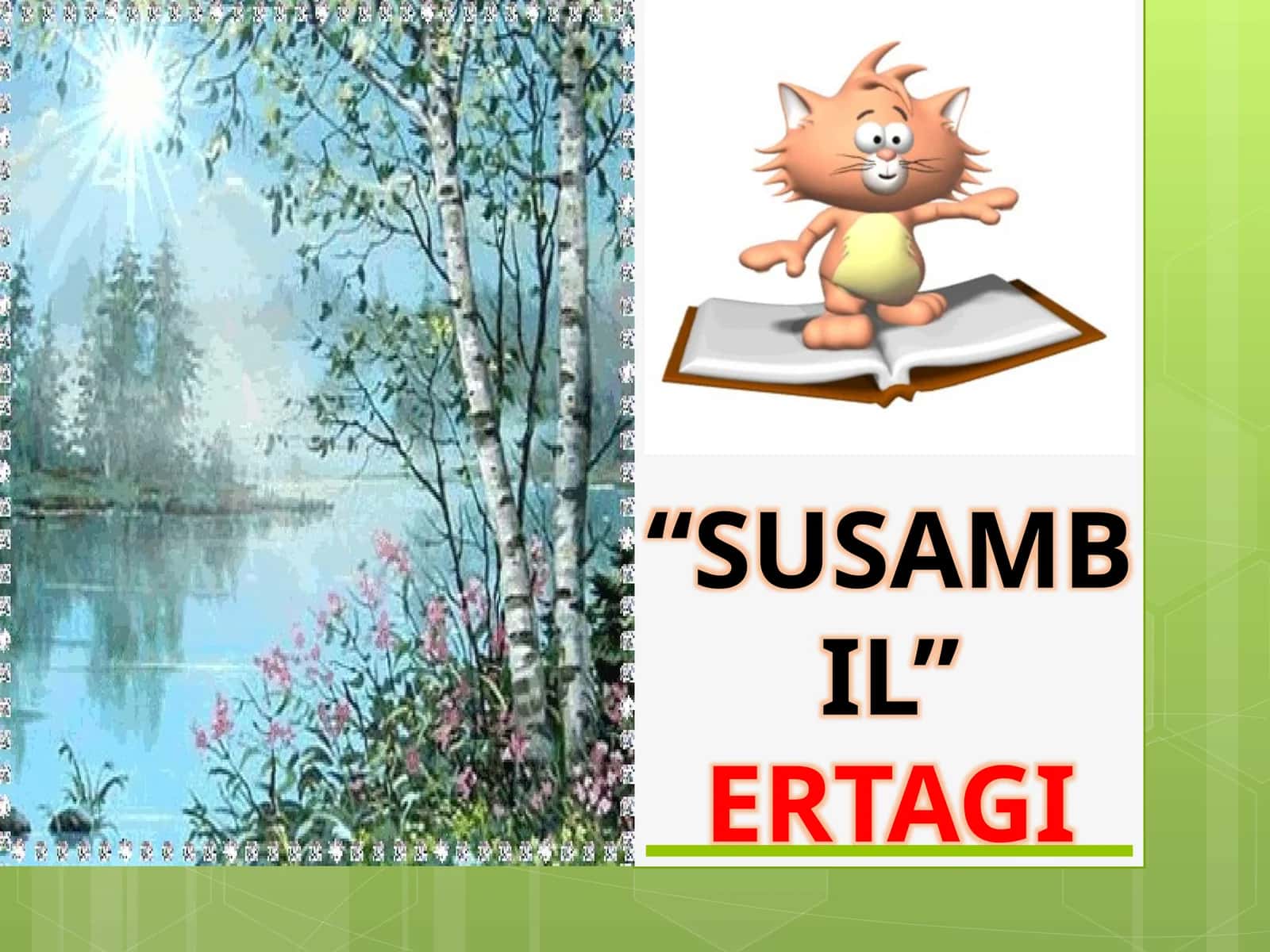 5-sinf Adabiyot fanidan Susambil ertagi mavzuda dars ishlanma 1