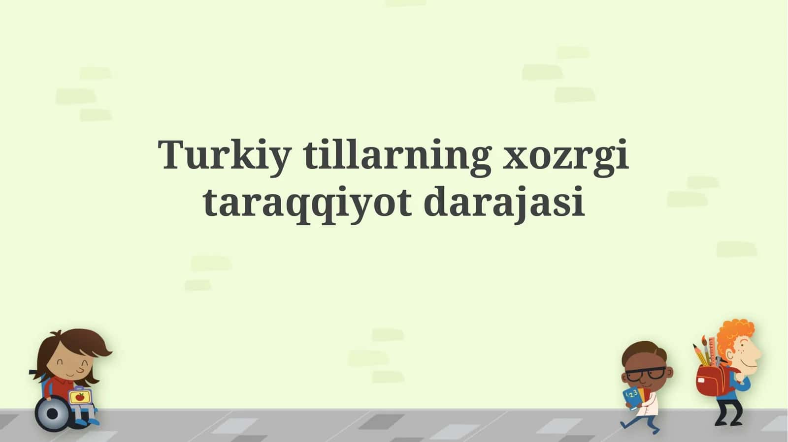 Turkiytillarning xozrgitaraqqiyotdarajasi 1
