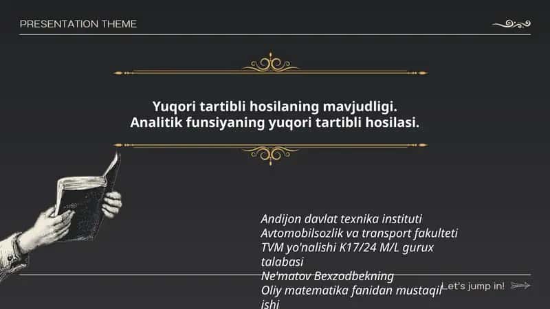 Oliy matematika fanidan mustaqil ish 1
