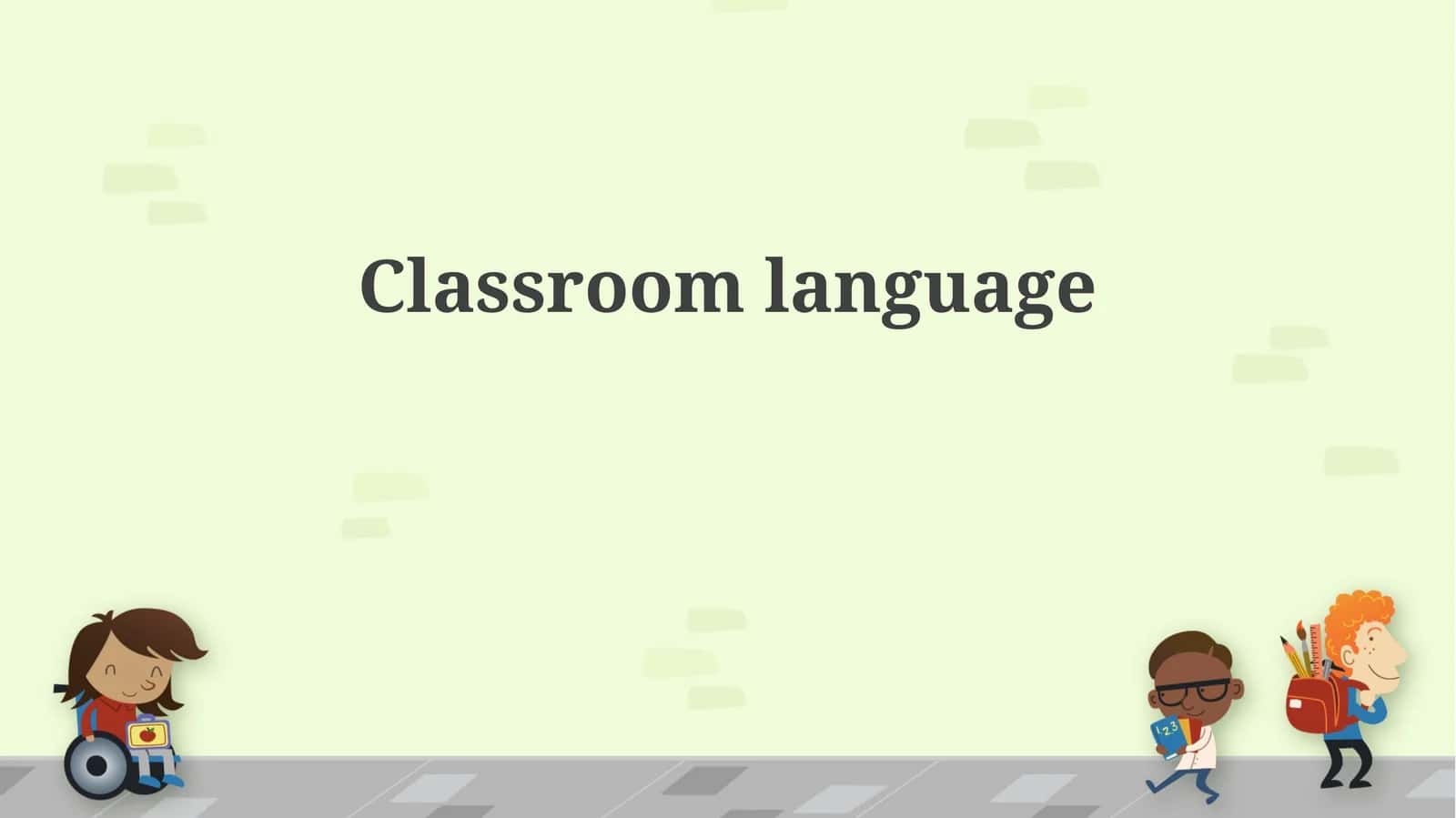 Classroom language 1