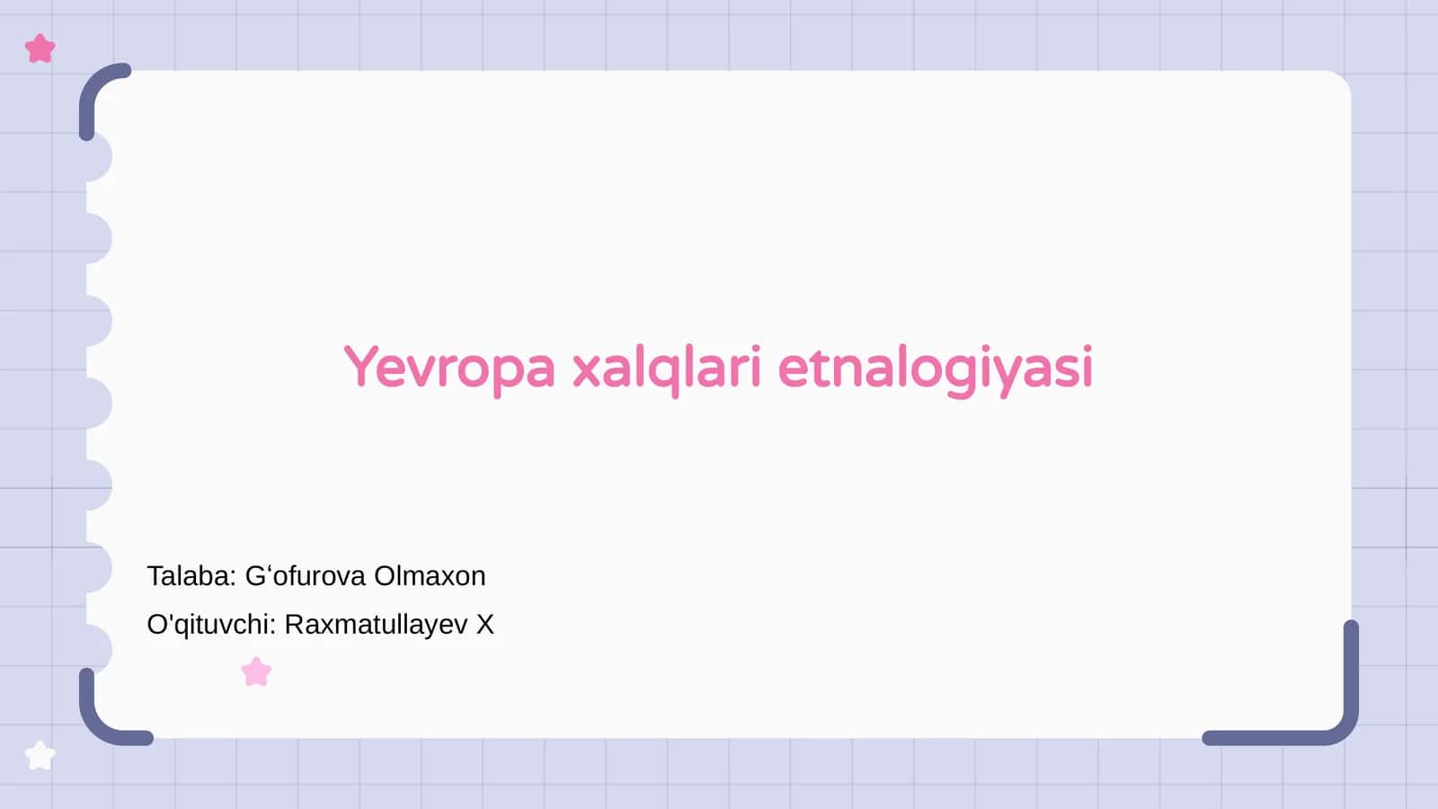 Yevropa xalqlari etnalogiyasi 1