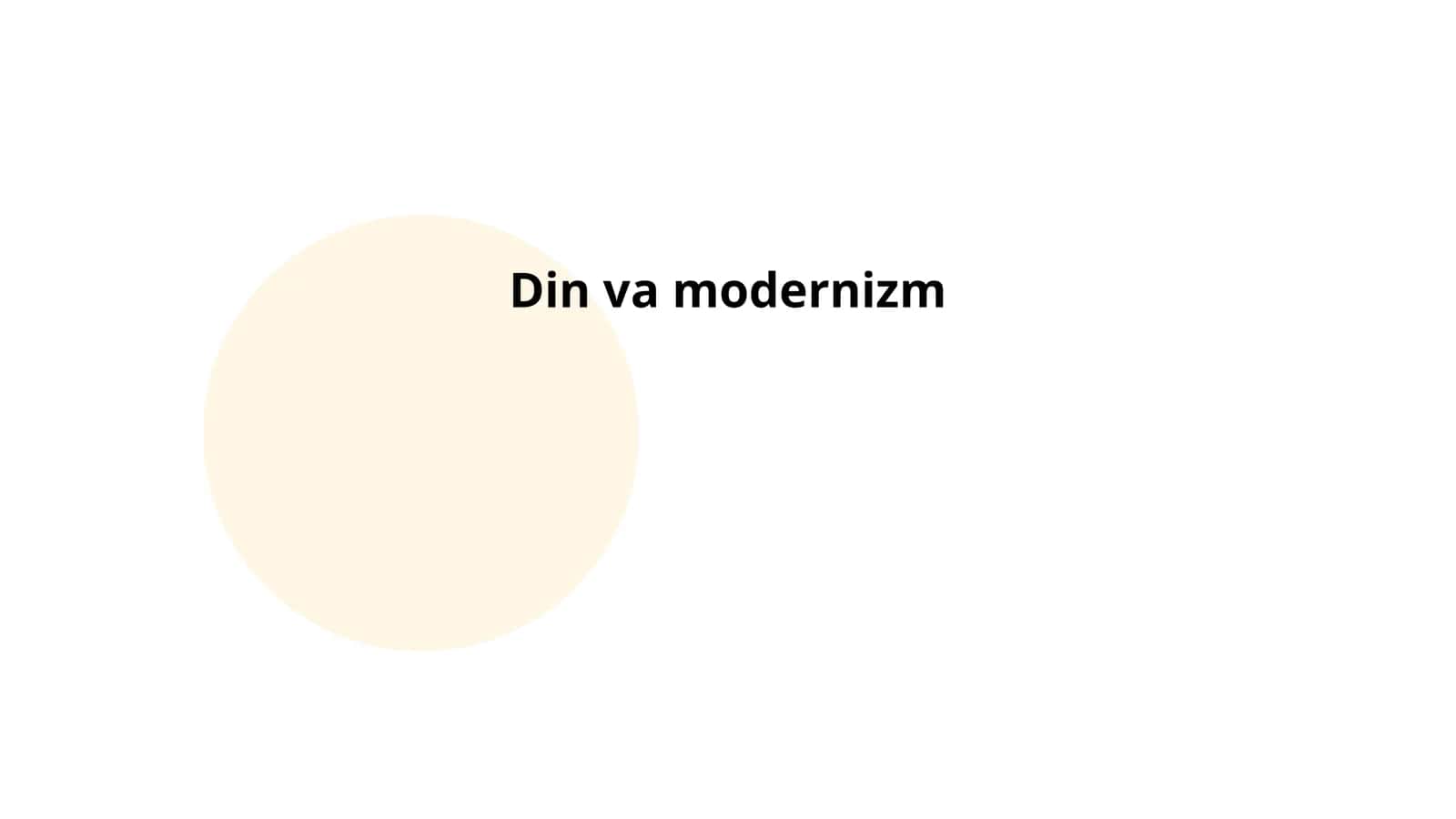 Din va modernizm 1