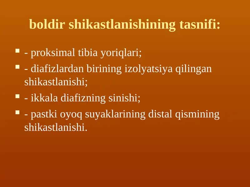 boldirshikastlanishining tasnifi 1