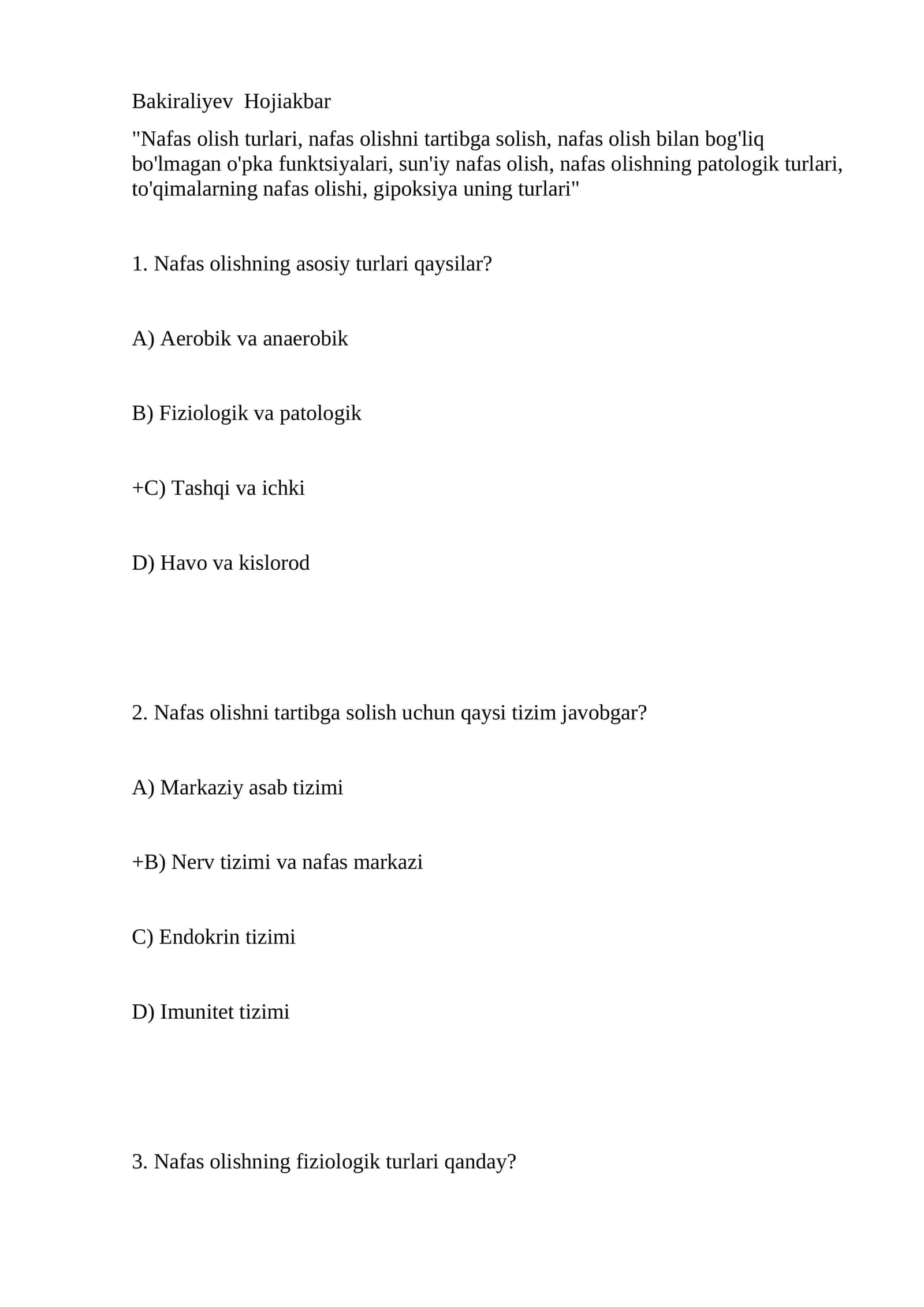 Nafas olishning asosiy turlari 1