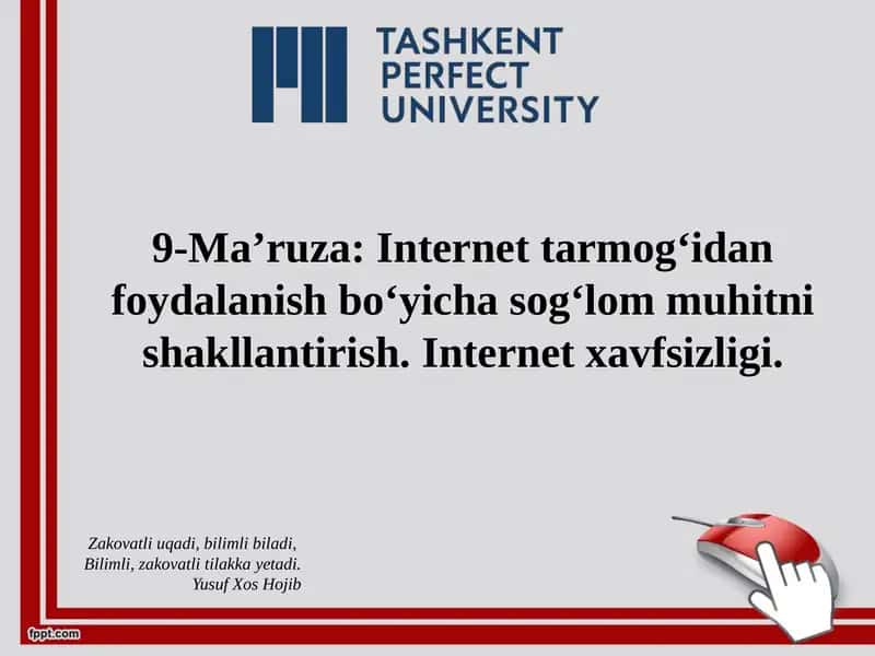 Internet tarmog‘idan foydalanish bo‘yicha sog‘lom muhitni shakllantirish 1