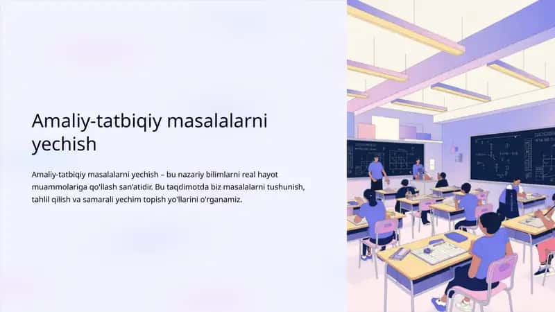 Amaliy-tatbiqiy masalalarni yechish 1