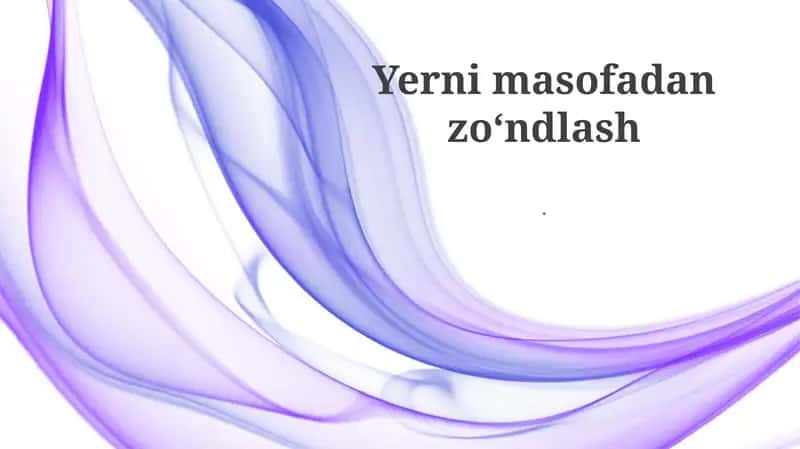 Masofaviy zondlash 1